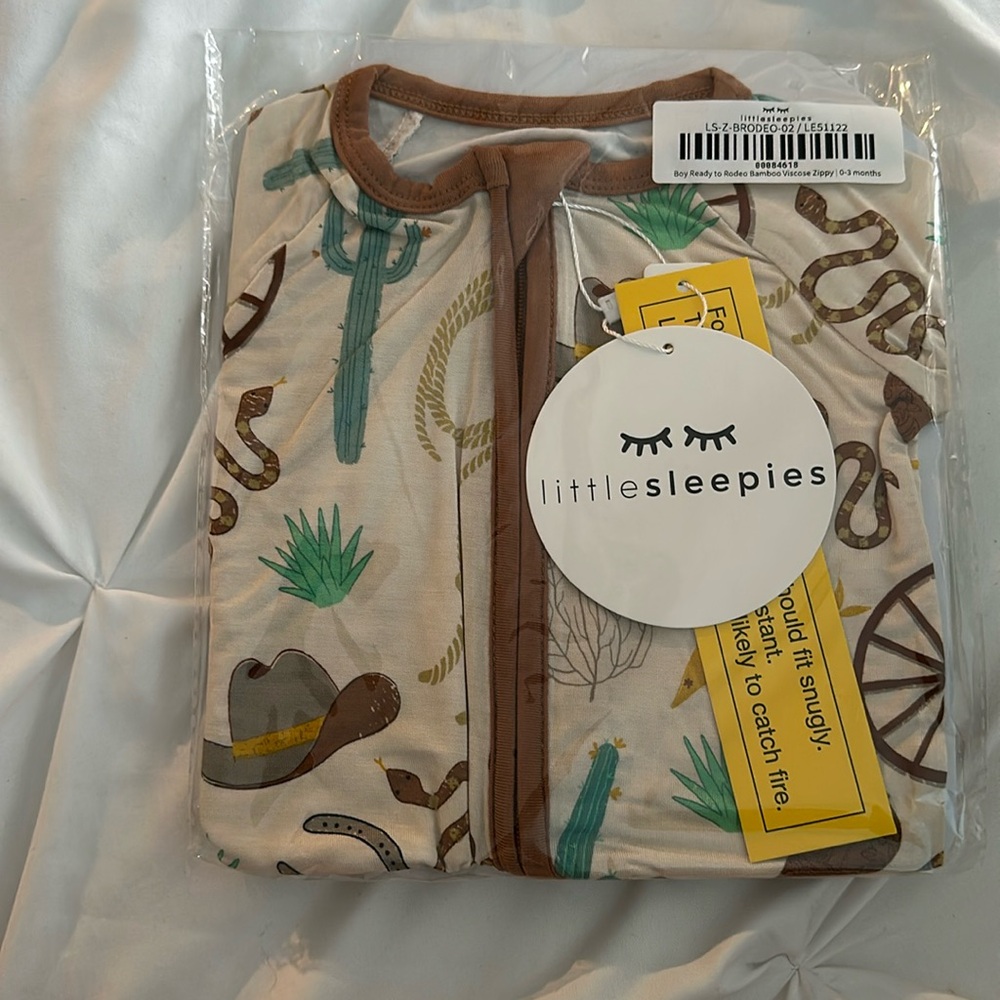 Little Sleepies ready to Rodeo zippy 0-3m